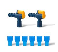 6pcs Bite Valve Replacements and 2pcs Angled Hose Connectors Shut/On Off Valve Set for Camelbak, Mouthpiece Replacements for Camelbak Accessories Parts Replacement for Camelbak Hydration Bladder