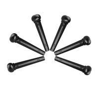 6pcs Black Abs Acoustic Guitar Bridge Pins Six Piece Replacement Set