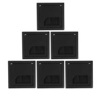 6pcs Black ABS Desk Cable Grommet for 80x80mm Holes, Wire Tidy | Cable Hole Cover, Plastic Insert, Desk Pass-through, Home Office Use, Sl lack Finish, Multi-station Setup