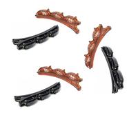 6Pcs Black and Brown Double Layers Twist Band French Braider Hair Tool,Fashion Twist Plait Clip Front Hair Clips Hairpin Headband Beauty Tool, Hair Braider,Headband with Clips,Hair Accessories