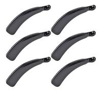 6pcs Black Banana Hair Clips Plastic Twist Clip for Women