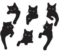 6Pcs Black Cats Looking Out of The Corner Scrapbooking Paper Metal Craft Dies for Card Making Cut Dies Embossing New Card Making Accessories Arts, Craft Scrapbooking