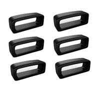 6Pcs Black Clasp Ring Compatible with Samsung Galaxy Watchs 4/Watch 4 Classic - Silicone Strap Holder Loop for Watch 4/Watchs 4 Classic/20mm Silicone Secure Loop Smartwatch Accessories, Watches