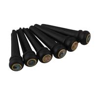 6Pcs Black Ebony Shell Guitar Bridge Bone Pins Set With Green Dot For Acoustic Guitar Guitar Parts