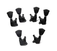 6Pcs Black Guitar String Tuning Pegs Sealed Machine Heads Gears Ratio Of 1:18 Guitar Knobs Tuning Keys