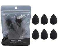 6Pcs Black Mini Makeup Sponge, Blenders and Sponges, Small Beauty Sponge Blender Set for Foundation, Powder, Concealer Highlight,and Eye Shadow Makeup Brushes and Tools
