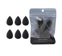 6Pcs Black Mini Makeup Sponge,Small Beauty Sponge Blender Set for Foundation, Powder, Concealer Highlight,and Eye Shadow，Blenders Sponges Makeup Tools