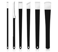 6Pcs Black Pedicure Tools Set Equipped with a Small Storage Box, Stainless Steel Toenail Cleaner Tool Supplies, Pedicure Knife for Foot Corns and Dead Skin