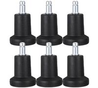 6pcs Black Plastic Metal Fixed Feet for Office Chair and Furniture