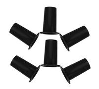 6pcs Black Plastic Tabletop Microphone Stand Storage Holders | Desktop Wireless Mic Support, Non-slip Base, Musical Accessories Pack for Stage and Home Use
