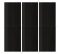 6pcs Black PVC Fence Post Protection Wraps, Rot Prevention Barrier | Vinyl Ground Sleeve Covers, Matte Finish, for Garden Trellis Posts, Mailbox Posts, Landscaping Projects and Fence Repair