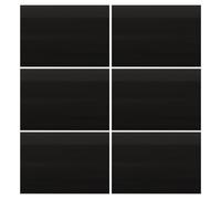 6pcs Black PVC Fence Post Protector Sleeve for Square Wood Posts | Waterproof Anti Rot Guard, UV Resistant Matte Finish, for Mailbox Posts and Residential Fences
