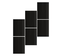 6pcs Black PVC Fence Post Protector Sleeve, Rot Protection Wrap | Self Adhesive Vinyl Barrier, Quick Application for Square Wood and Mailbox Posts, Moisture Defence in Wet Environments