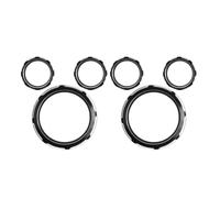 6PCS Black Speedometer Gauge Burst Bezel Kit Compatible With Touring Electra CVO Ultra Classic FLHTC Motorcycle Models 1996 2013