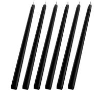 6pcs Black Taper Candles 10 Inch Paraffin Dinner with Cotton Wicks | Unscented Simple Design, Eight-hour Burn Time, Suitable for Standard Candlesticks and Candelabras, Home or Restaurant