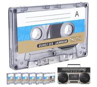 6Pcs Blank Cassette Tapes, Blank Cassette Tapes 90min, Blank Tapes, Professional Recording Time Cd, DVD Player Cassette Recorded for Recording, Car Stereo Systems
