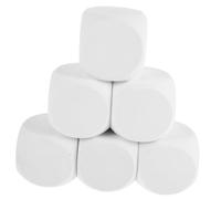 6pcs Blank Foam Dice White Creative Cubes for DIY Art Projects Unleash Imagination with Safe Six Sided Design for Crafts and Fun Party Activities