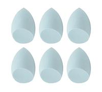 6Pcs Blending Sponges for Makeup, Tear Drop Shape, Beauty Blenders for Liquid, Foundation Puff Base Applicator for Girls Size-4.5cm (6x Blue Blender Sponge)
