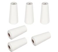 6pcs Blind Pull Cord Ends, Wooden Pull Cord Ends Handle Knobs Repair Replacements Blind Pull Cord Accessories for Bathroom Blinds Lights (White)