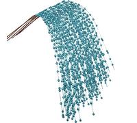 6PCS Blue Long Christmas Glitter Berries Stems,Weeping Willow Berries Picks Fake Christmas Picks Glitter Sticks for Wedding Party,76cm