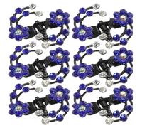 6pcs Blue Rhinestone Plum Blossom Hair Claw Clip for Women | Alloy Build, Lightweight Comfortable Wear, Elegant Chic Style, Daily Life and Special Occasions