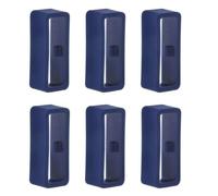 6Pcs Blue Silicone Watch Band Loop 16mm 18mm 20mm 22mm 24mm 26mm, Replacement Watch Band for Garmin Fenix7 Loop Bracelet Holder, Smartwatches Keeper, Locking Ring, Watches