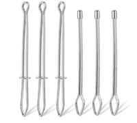 6Pcs Bodkin Drawstring Needle Threaders, Metal Rope Threader Sewing Clips, Easy Quick Insert Drawstring DIY Rope Threader Tweezers Bodkin Sewing Tool for Sweatpants, Hoodies, Swim Trunks