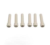 6Pcs Bone Bridge Pins with Abalone Dot Inlay, Slotted Acoustic Guitar End Pins, Standard 1T Replacement Pegs for Taylor Guild Takamine, Enhance Tone and