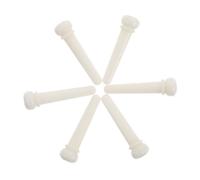 6pcs Bone Guitar String Pegs with Shell Inlay for Acoustic Bridge
