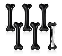 6Pcs Bone Hair Clip, Skull Skeleton HairPins, Black Bones Hairpins for Women Girls, Side Hair Clip, Cosplay Costume Decorative Hair Pins Accessories, Dog Bone Alligator Clips