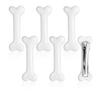 6Pcs Bone Hair Clip, Skull Skeleton HairPins, White Bones Hairpins for Women Girls, Side Hair Clip, Cosplay Costume Decorative Hair Pins Accessories, Dog Bone Alligator Clips