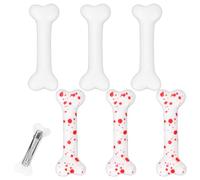 6pcs Bone Shaped Hair Clips, White and Bloody Dog Bone Barrettes Skull Skeleton Hairpins Alligator Clips Hair Accessories for Women Girls Halloween Cosplay Costume Props