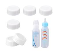 6pcs Bottle Caps for Dr. Brown's & Medela Bottles, Reliable Narrow BPA Free Travel Bottle Cap with Sealing Gasket Storage Bottle Lids Replacement Parts Bottle Accessories(White)