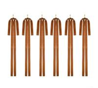 6pcs bow pendants for holiday decoration, suitable for Christmas tree and wreath For DIY projects to create a personalized festive atmosphere (brown)