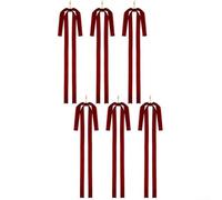 6pcs bow pendants for use in holiday decorating, suitable for DIY projects on Christmas trees and wreaths to add a festive vibe (wine red)