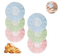 6Pcs Bowl Covers Bread Proofing Cover Reusable Elastic Waterproof Dough Bowl Fruit Meat Preservation Sourdough Basket Liner Cloth for Bread Baking Rising Sourdough Proofing Covers (Blue Pink Green)