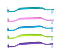 6PCS Braces Toothbrush, 2-in-1 Double Head Braces Brush for Interdental and Wisdom Teeth, Soft Single Tufted Orthodontic Toothbrush..