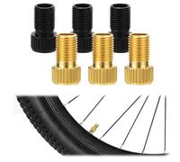 6PCS Brass Presta Valve Adaptor, Brass Adapter Converter Bicycle Valve, Adapter Converter for Portable Car, Bicycle, Motorcycle Tyre