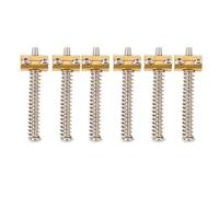 6Pcs Brass Saddles Set for Telecaster - Compensated Bridge Replacement Parts Round Bridge Guitar Saddles for Fender, for Telecaster Electric Guitars