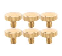 6pcs Brass Saxophone Music Stand Screws for Alto Sax Lyre Holder | Golden Knurled Thumb Fit, Hand-tight Design with Extended Thread, Flute Stand and Phone Clamp Use