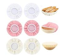 6PCS Bread Proofing Covers,Elasticated Bowl Covers for Bread Proofing,Waterproof Lids for Dough Rising,Reusable Round Sourdough Baking Accessories,Bread Making for Professional and Home Bakers,28cm