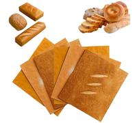 6PCS Bread Shape Gift Wrapping Paper,Funny Packaging Pattern Kraft Paper,Wrapping Paper That Looks Like Bread,Rustic Bread,Baguette,And Toast Designs,Oil-Resistant And Tear-Resistant Kitchen Supplies