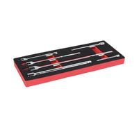 6Pcs Breaker Rod Set 1 / 4inch 3 / 8inch 1 / 2inch Drives Heavy Duty Rotatable Head Metal for Easy Storage Set