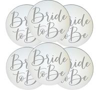 6pcs Bride To Be Silver Mirror Acrylic Cake Charm Topper Cake Disc Acrylic Wedding Celebration Cupcake Topper Getting Married Cake Topper Gift For Her Wedding 50mm 5cm 2inch