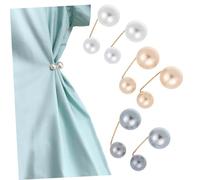 6pcs Brooch Skirt Fixing Buckle Dress Brooch Safety Wedding Large Safety Pin Decorative Shawl Closures Pin Fashion Safety Pins Broach Collar Imitation Pearls