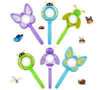 6Pcs Bug Magnifier for Kids, Handheld Butterfly Bee Ladybug Magnifying Glass, Kids Insect Magnifying Glass for Boys and Girls Gift Outdoor Activities