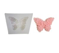 6PCS Butterfly Aromatherapy Gypsum Candle Silicone Mold Rose Chocolate Flip Sugar Baking Cake Decoration for Making Candles