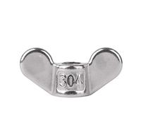 6pcs Butterfly Wing Nuts M12 304 Stainless Steel Claw Nut Big Ear Hand Tighten For Threaded Bolts