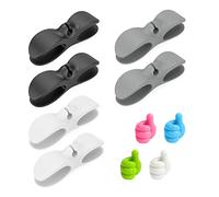 6pcs cable clamp, 4pcs thumb cable bracket, creative cable organizer, self-adhesive multi-function hook, data cable, audio cable, headphone cable organizer