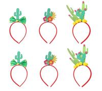 6pcs Cactus Party Headband Boho Festival Hair Accessories